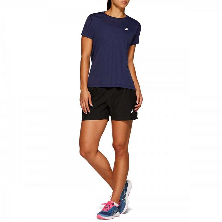 ASICS Silver Short-Sleeved Top Peacoat