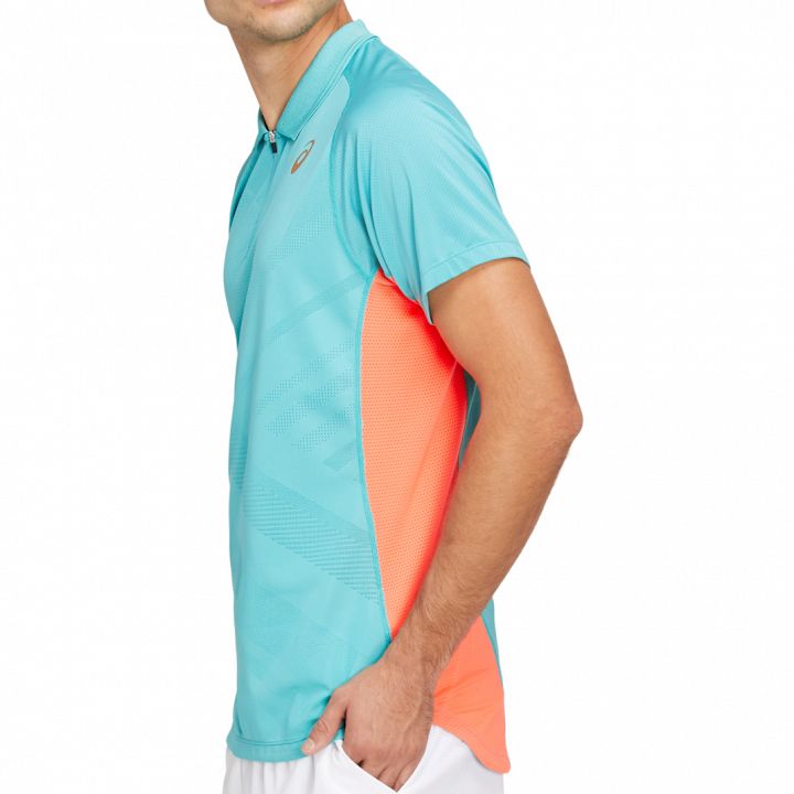 ASICS Tennis Polo Shirt Techno Cyan