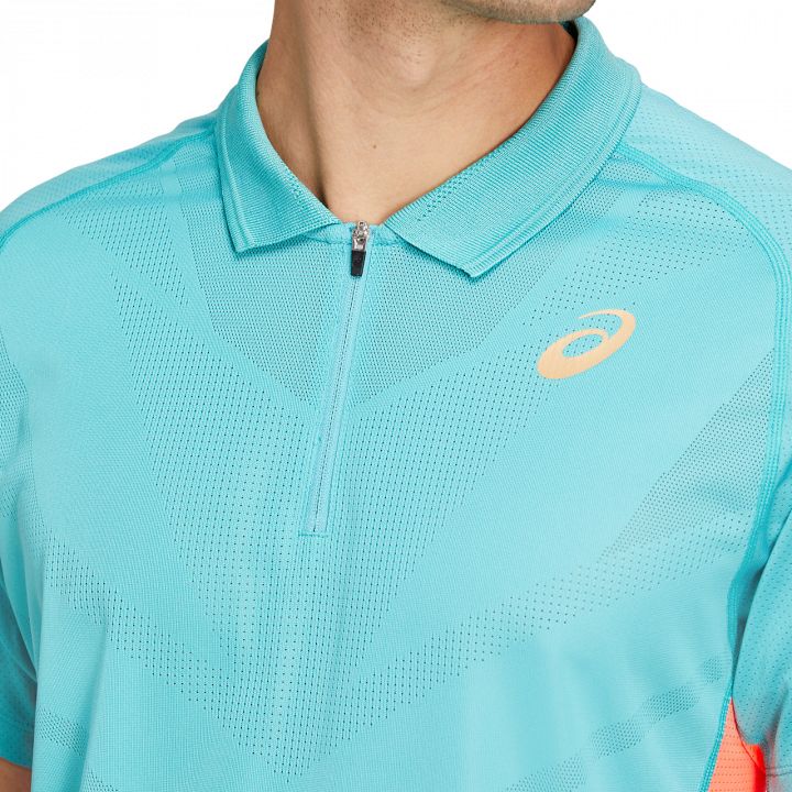 ASICS Tennis Polo Shirt Techno Cyan