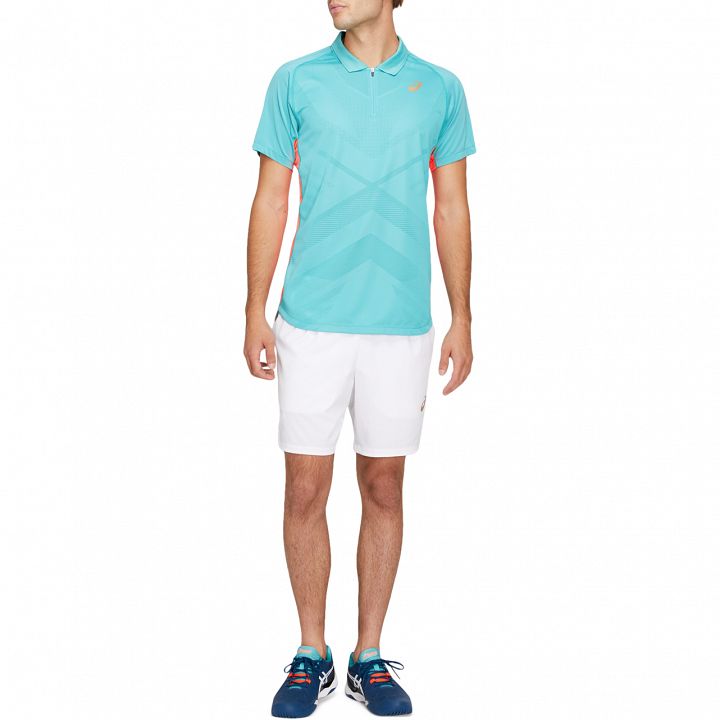ASICS Tennis Polo Shirt Techno Cyan
