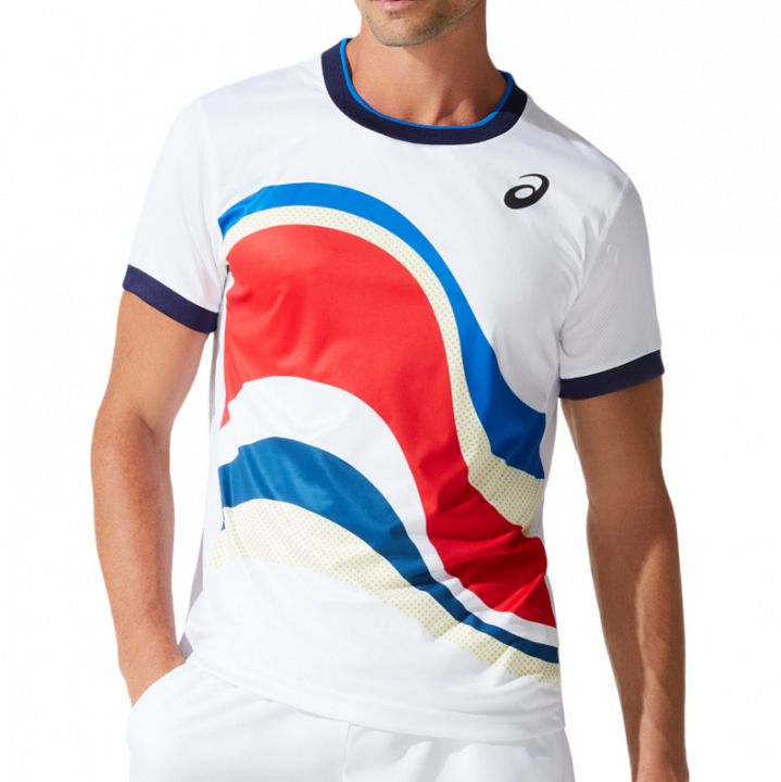 ASICS Match Graphic Tee Brilliant White