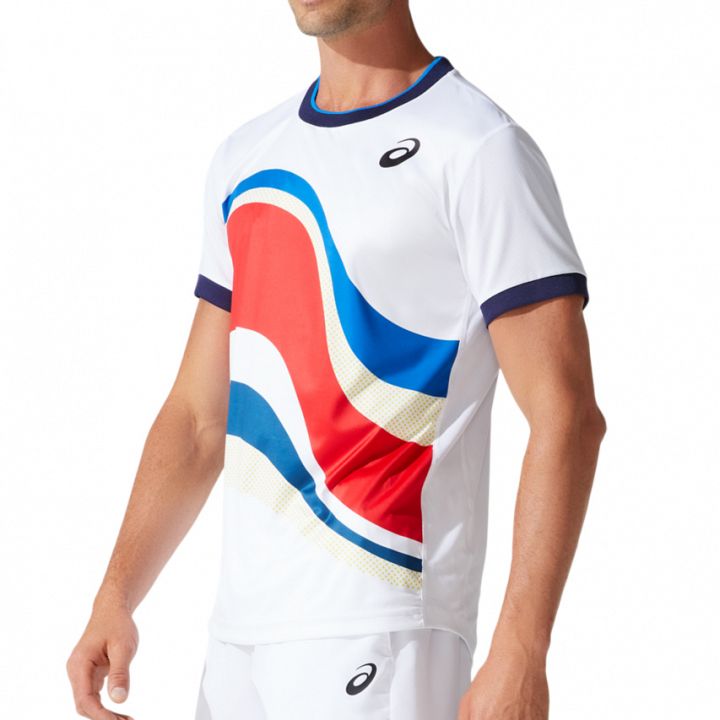 ASICS Match Graphic Tee Brilliant White