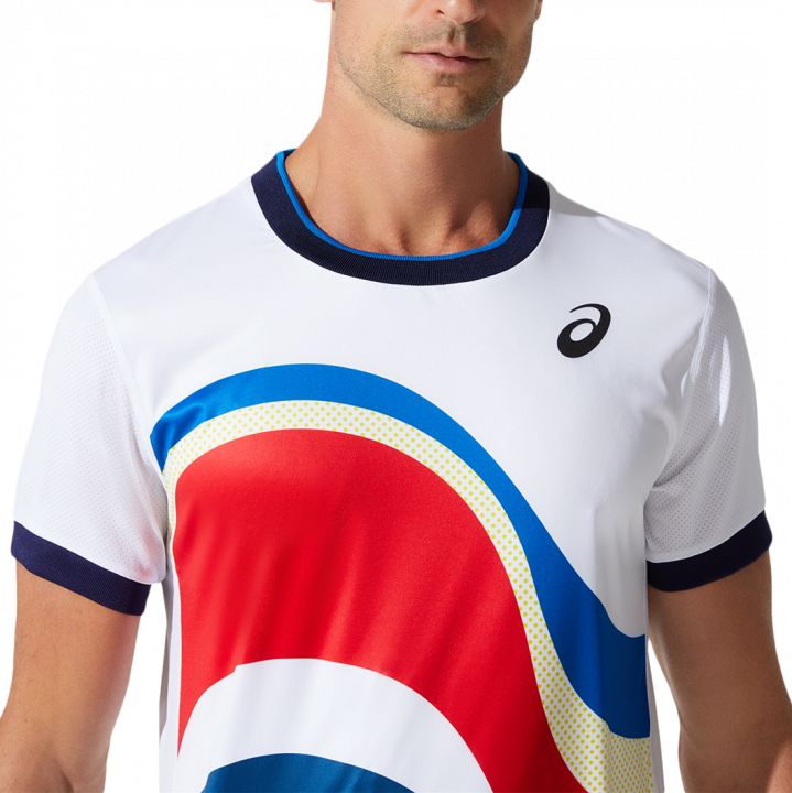 ASICS Match Graphic Tee Brilliant White