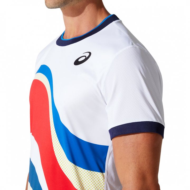 ASICS Match Graphic Tee Brilliant White