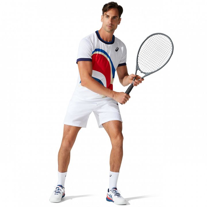 ASICS Match Graphic Tee Brilliant White