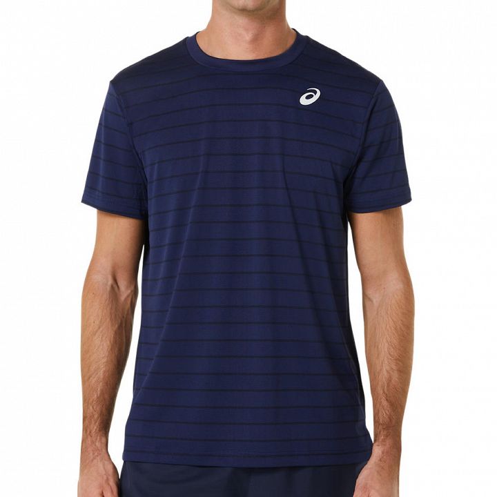 ASICS Court Stripe SS Top Midnight