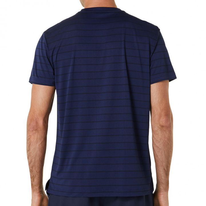 ASICS Court Stripe SS Top Midnight