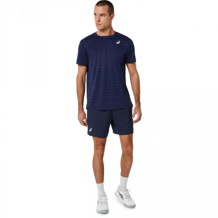 ASICS Court Stripe SS Top Midnight