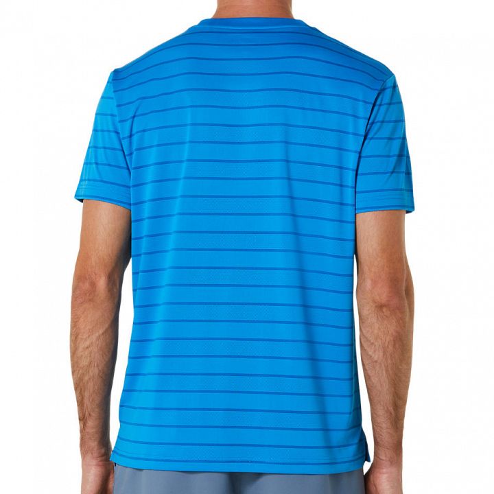 ASICS Court Stripe SS Top Directoire Blue