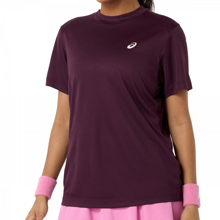ASICS Court SS Top Dark Aubergine