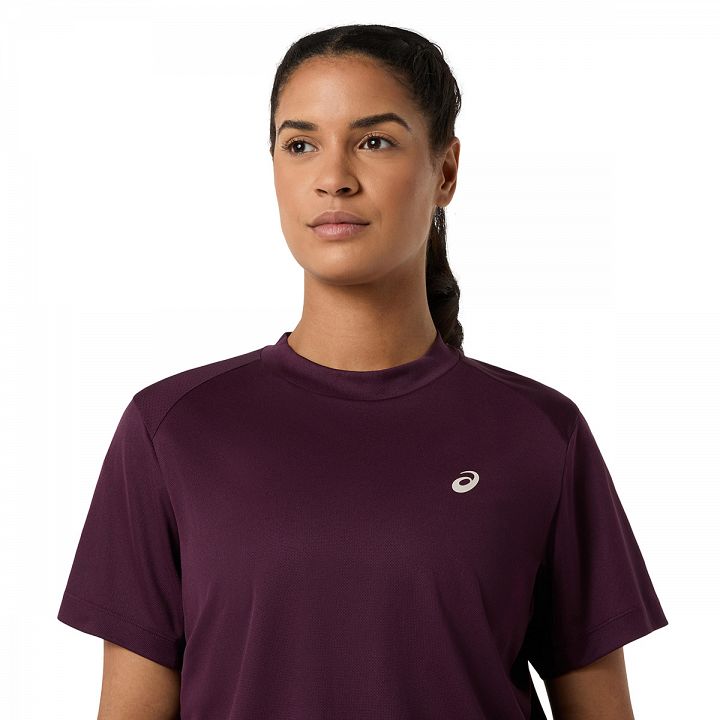 ASICS Court SS Top Dark Aubergine