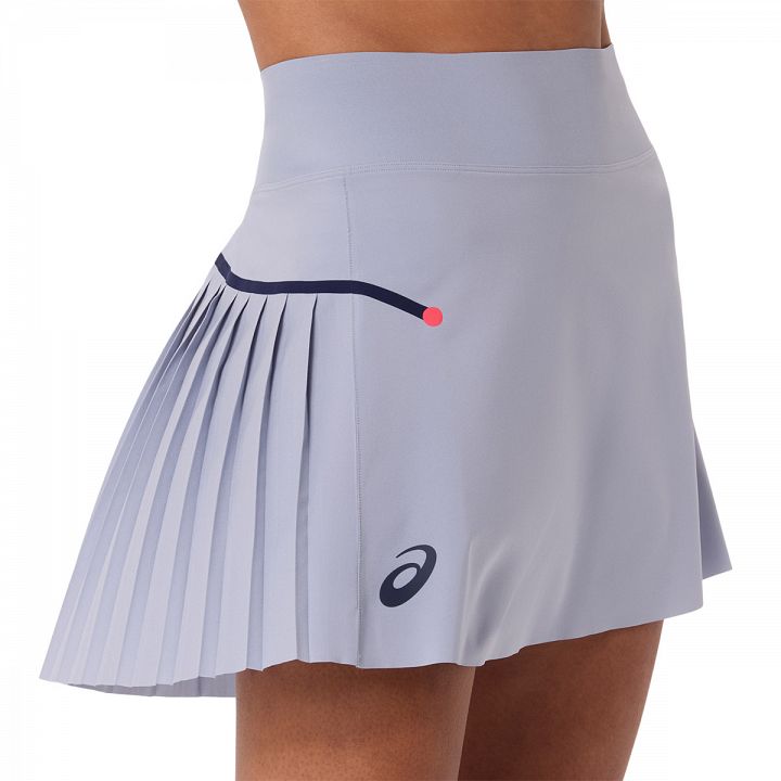ASICS Match Pleat Skirt Grey Blue