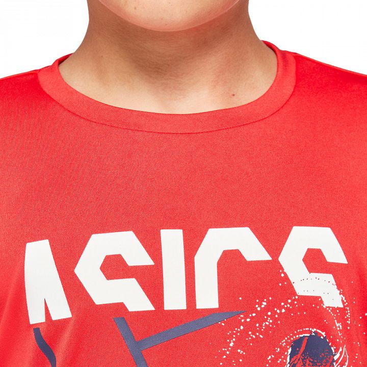 ASICS Boys GPX Tennis SS Tee Classic Red