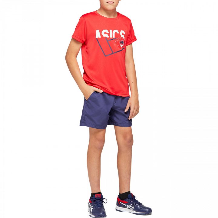 ASICS Boys GPX Tennis SS Tee Classic Red