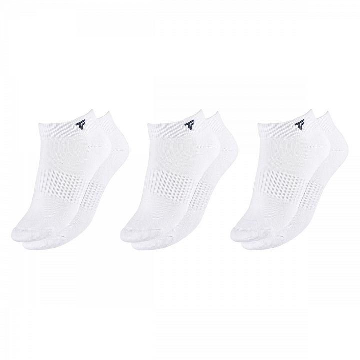 Tecnifibre Low Cut Socks 3P White