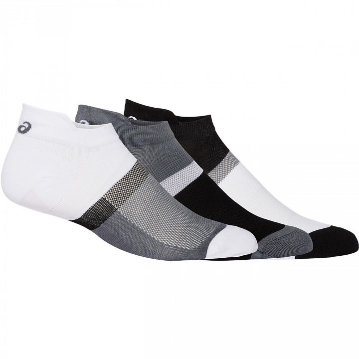 ASICS Color Block Ankle Socks 3P Black / Gray / White