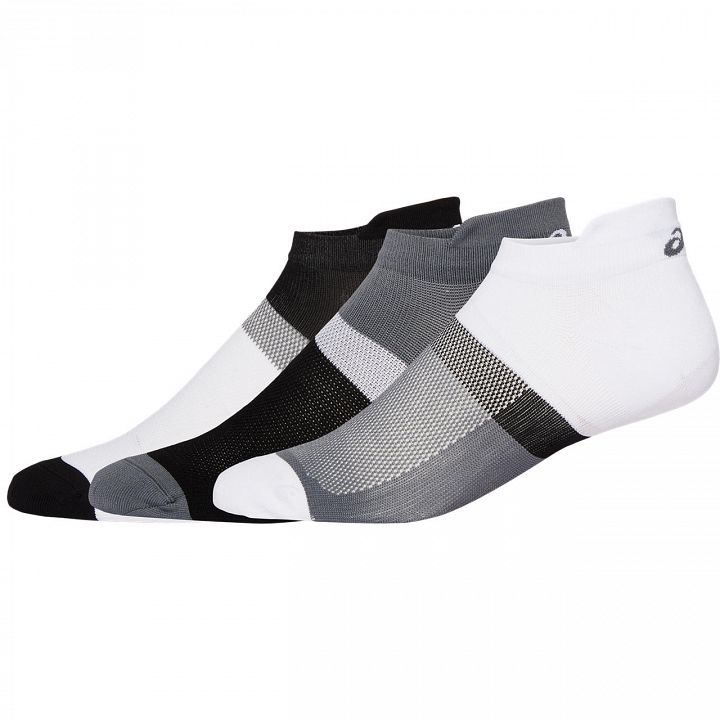 ASICS Color Block Ankle Socks 3P Black / Gray / White