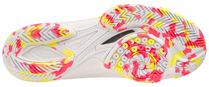 Mizuno Wave Claw 2 White / Lunar Rock / High-Vis Pink