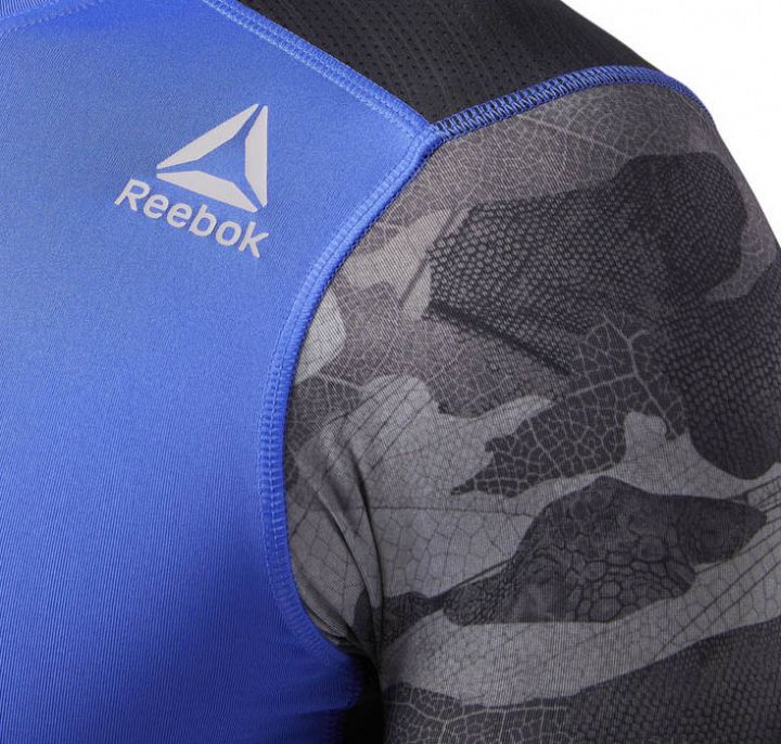 Reebok Activchill Graphic Compression Tee Blue Moro