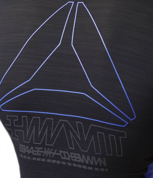 Reebok Activchill Graphic Compression Tee Blue Moro
