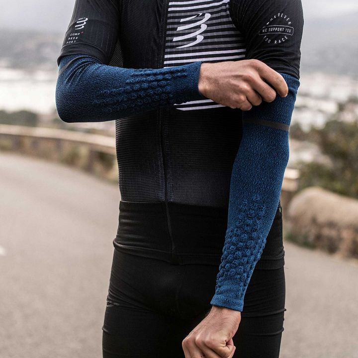 Compressport ArmFrorce Ultralight Blue Melange - Rękawy kompresyjne