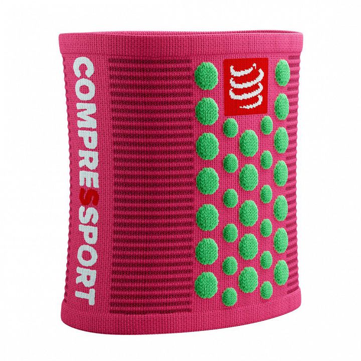 Compressport 3D Dots Sweatband Hot Pink / Summer Green