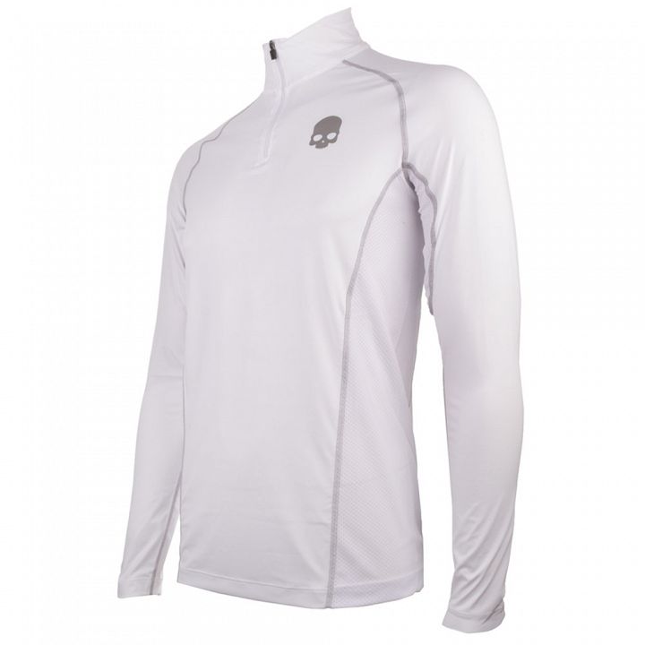 Hydrogen Essential Zipped Second Skin Longsleeve White / Grey