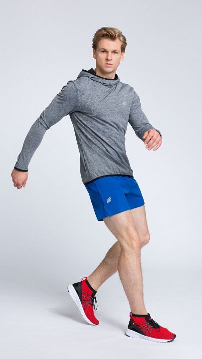 4F Bluza Treningowa Ciepły Jasny Szary