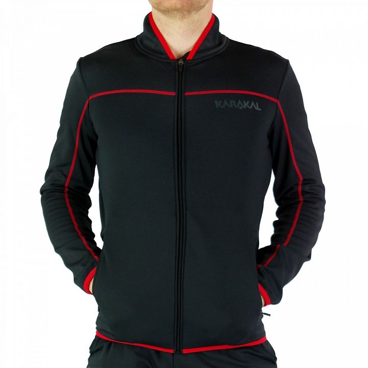 Karakal Pro Tour Jacket Black / Graphite / Red