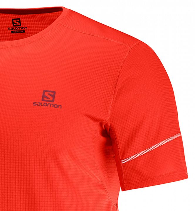 Salomon Agile Short Sleeve Tee Fiery Red