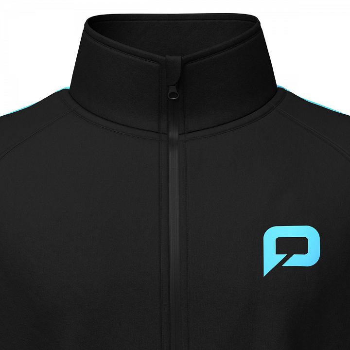 Pallap Full Zip Men's Jacket Black / Cyan Blue