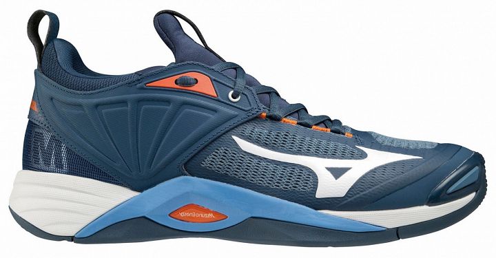 Mizuno Wave Momentum 2 Dark Denim / White / Scarlet Ibis