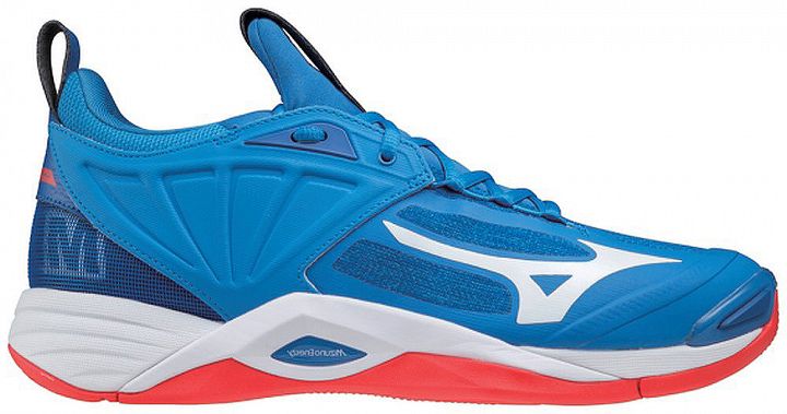Mizuno Wave Momentum 2 French Blue / White / Ignition Red