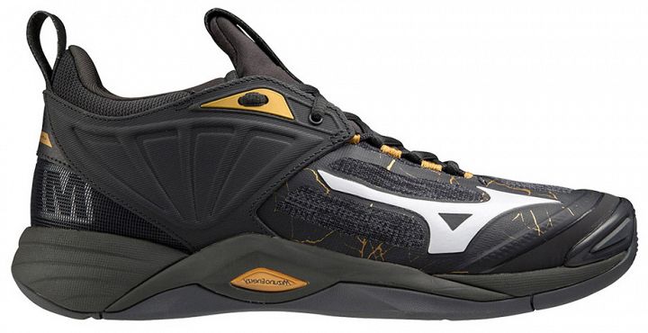 Mizuno Wave Momentum 2 Black / Oyster / MP Gold / Iron Gate
