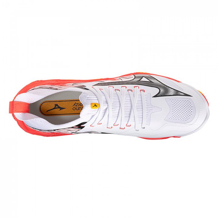 Mizuno Wave Lightning Neo 3 White / Fiery Coral / Citrus