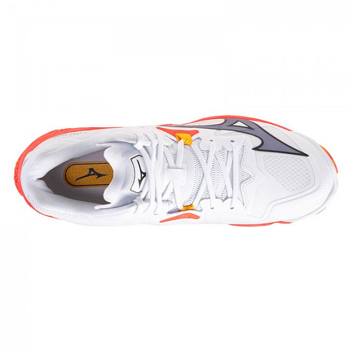 Mizuno Wave Lightning Z8 Mid White / Fiery Coral / Citrus