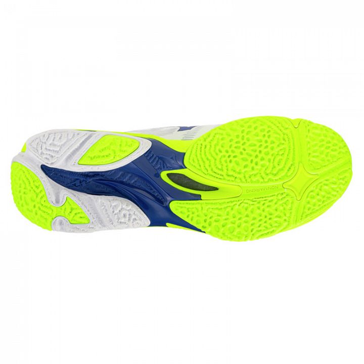 Mizuno Wave Lightning Elite Mid White / Lightning Yellow / Dazzling Blue