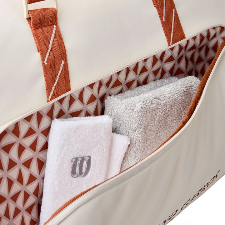 Wilson Roland Garros Large Duffel Bag 6R Cream / Clay