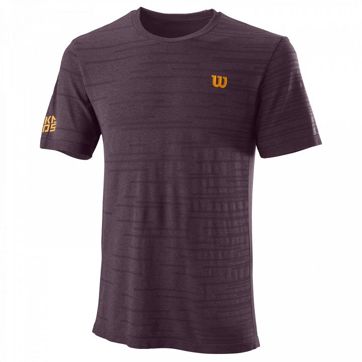 Wilson Kaos Rapide Crew Men's T-Shirt Brown
