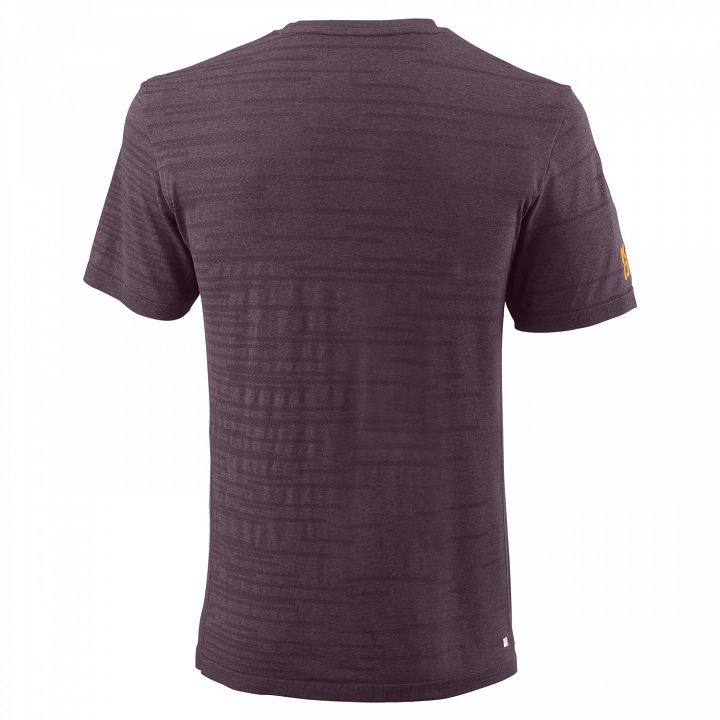 Wilson Kaos Rapide Crew Men's T-Shirt Brown