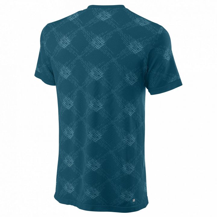 Wilson Power Seamless Henley III Blue Coral / White
