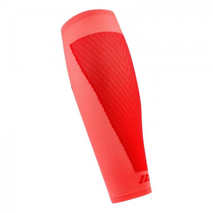 CEP Core Run Ultralight Calf Sleeves 4.0 Neon Coral / Red