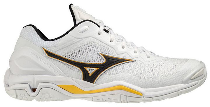 Mizuno Wave Stealth V White  / Black / Lemon Chrome