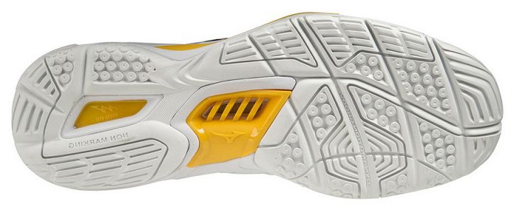 Mizuno Wave Stealth V White  / Black / Lemon Chrome