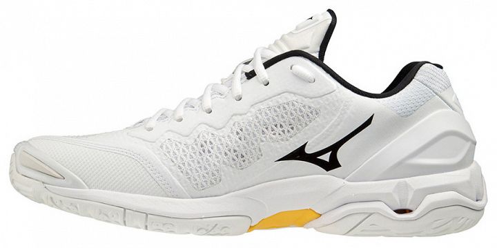 Mizuno Wave Stealth V White  / Black / Lemon Chrome