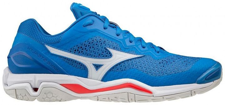 Mizuno Wave Stealth V French Blue / White / Ignition Red