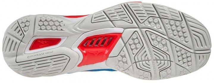 Mizuno Wave Stealth V French Blue / White / Ignition Red