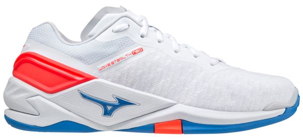 Mizuno Wave Stealth NEO White / Ignition Red / French Blue