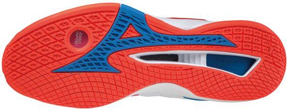 Mizuno Wave Stealth NEO White / Ignition Red / French Blue