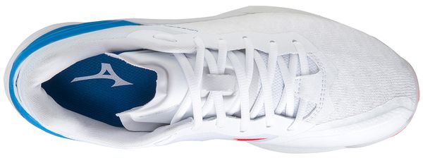 Mizuno Wave Stealth NEO White / Ignition Red / French Blue